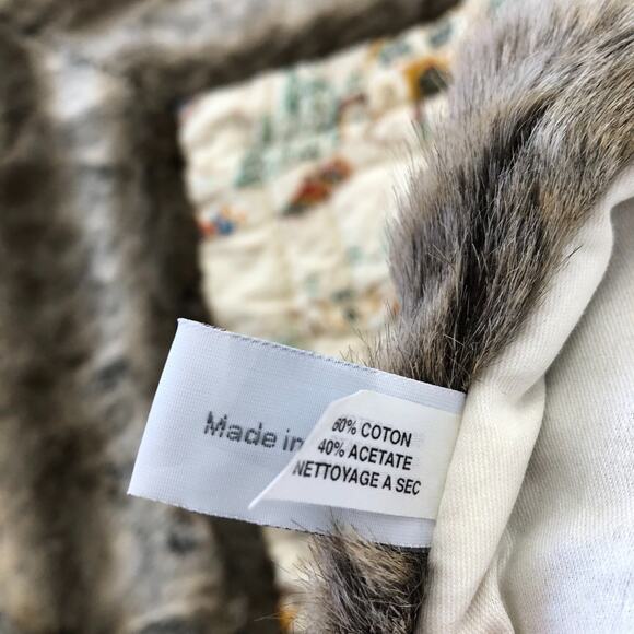 Pierre Frey Paris FAUX FUR Cotton Acetate 52x53.5 Gray MINT HRJ - Picture 6 of 8